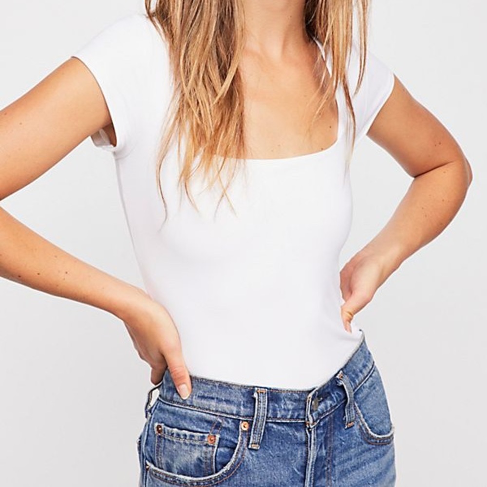 Free People Square Eyes Bodysuit